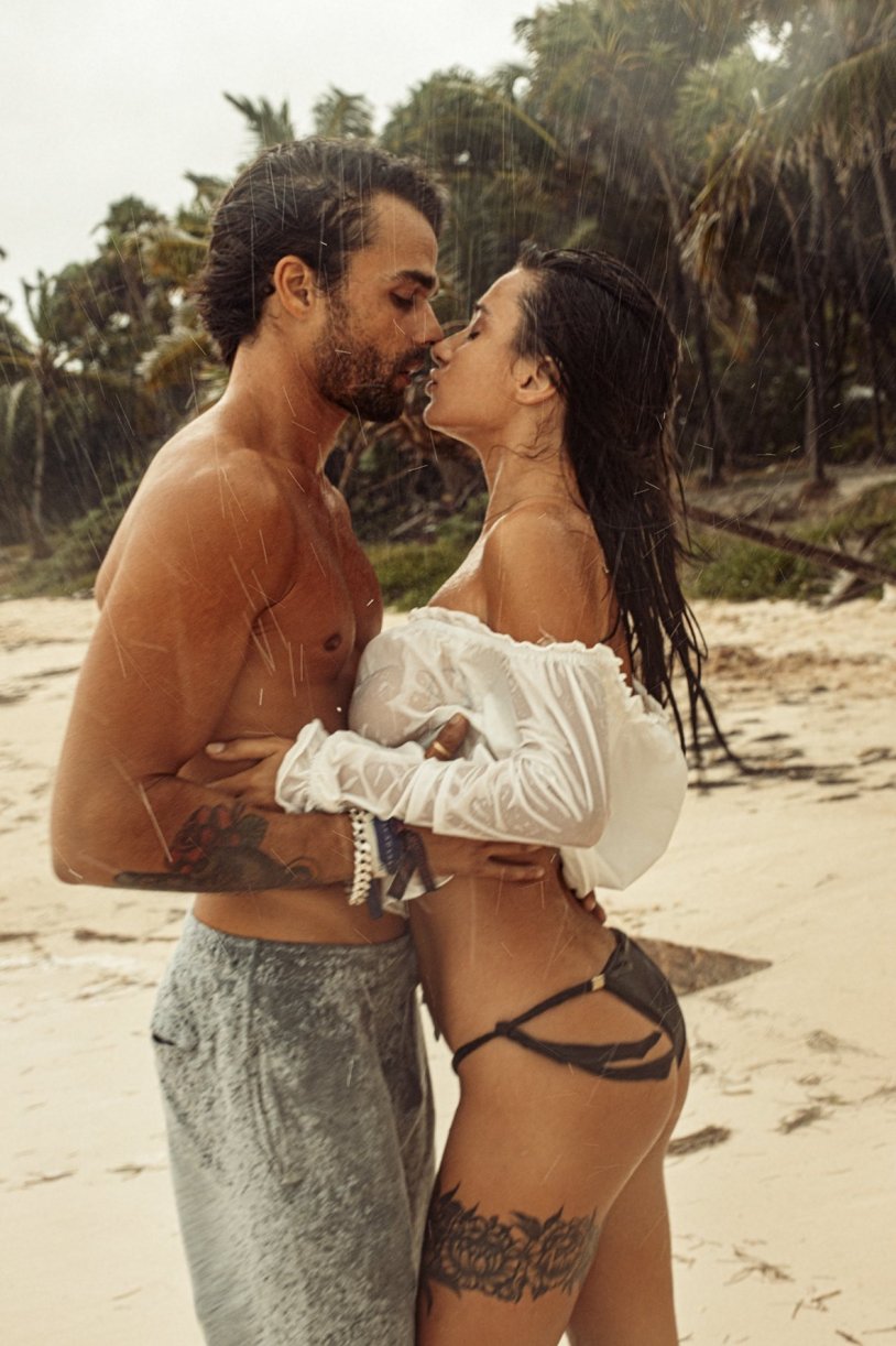 Silhouette behind matte glass