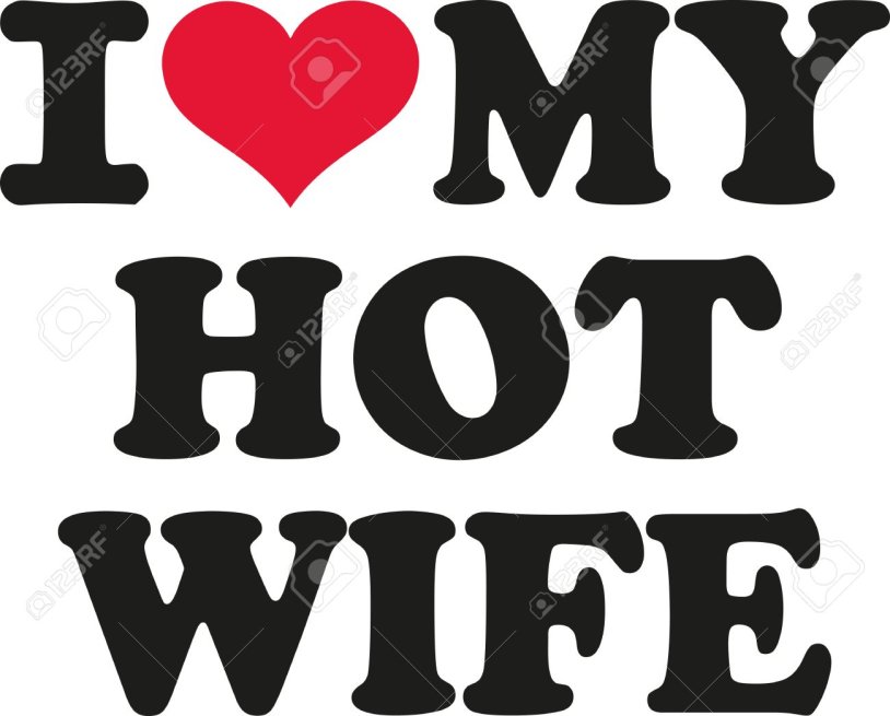 Hot Wife with inscriptions