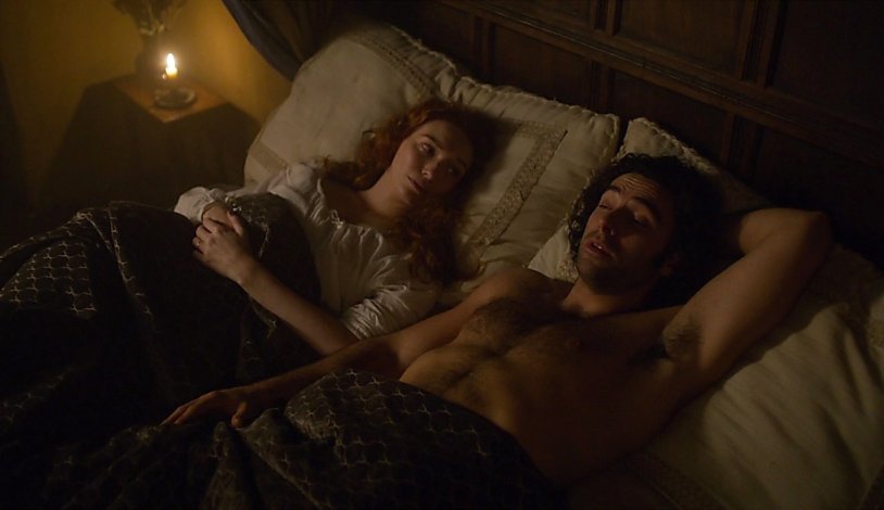 Half aid Elizabeth and Ross Bed Scene