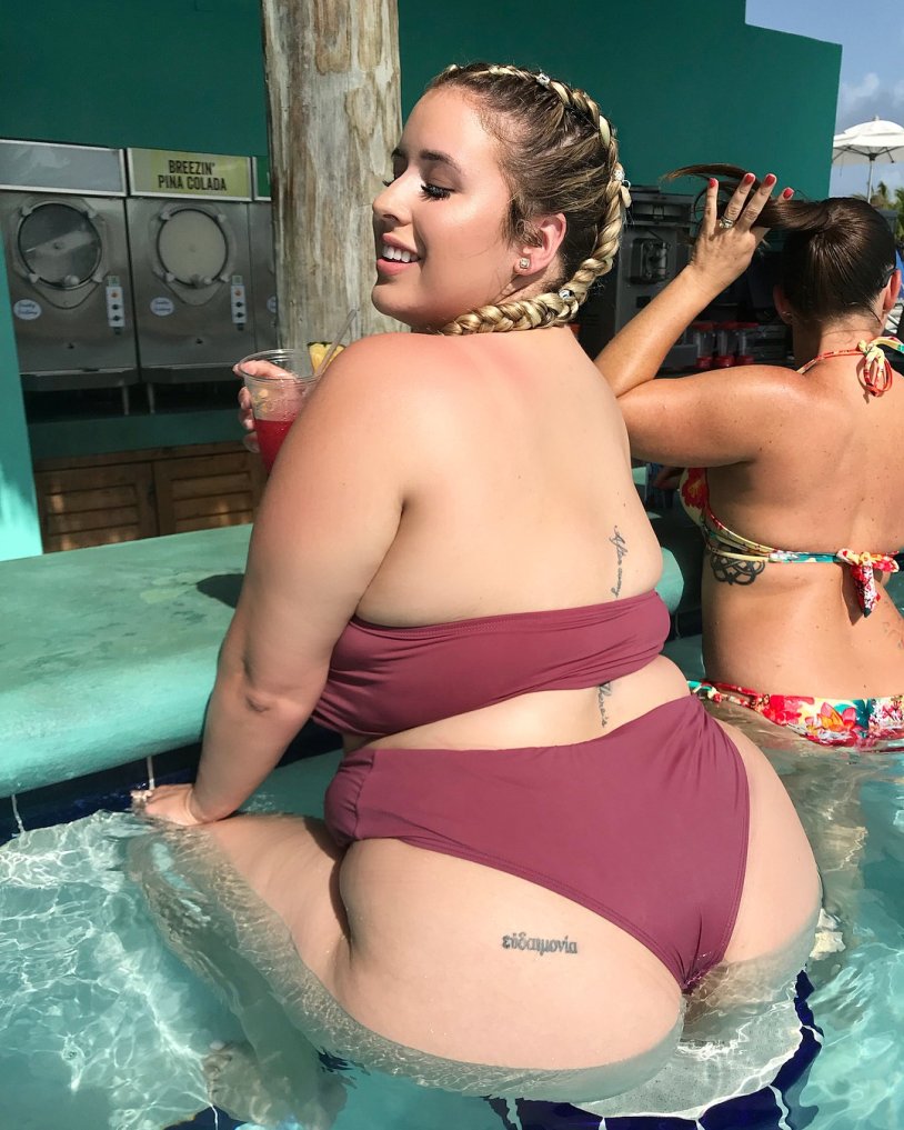 Lauren Sangster in a swimsuit