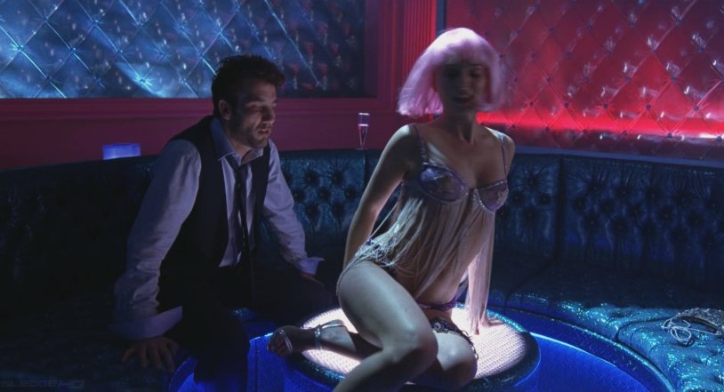 Natalie Martinez in the film about the elevator