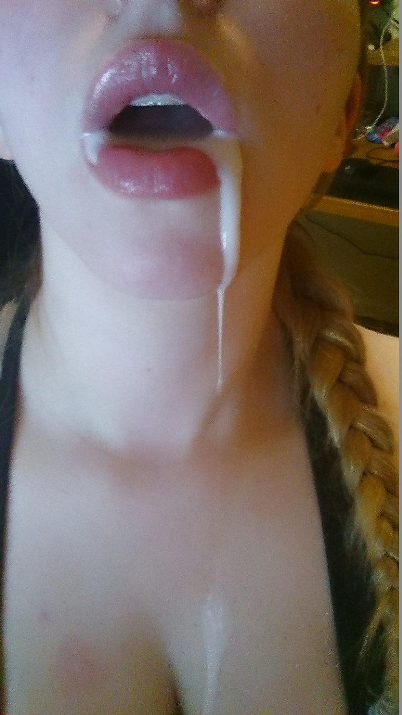 Cum on amateur face