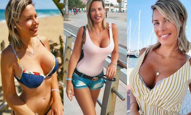 Girl in cream with strawberries