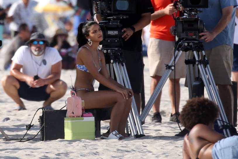 Camilla Mendes in a swimsuit