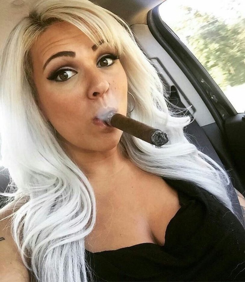 Anne Angel smokes
