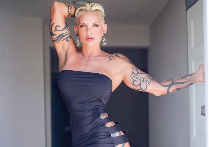 Girl smokes in shorts