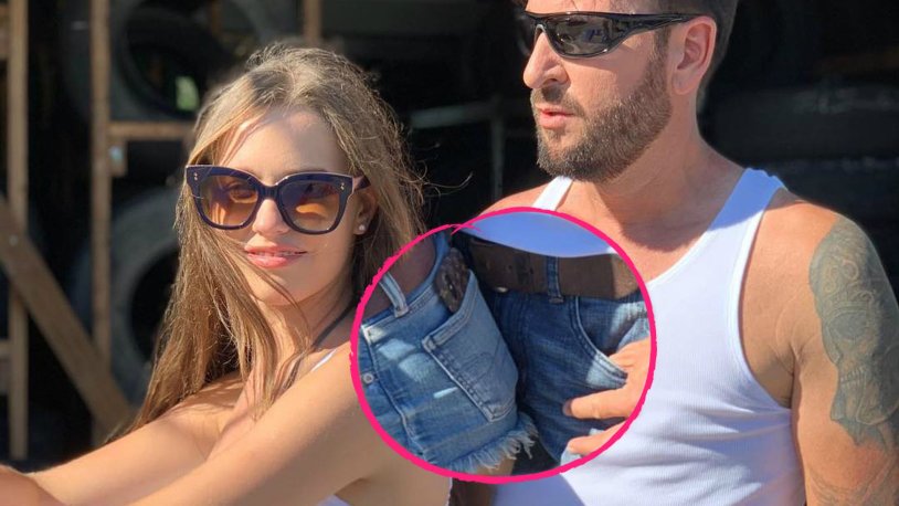 Elijah Topuria with his wife