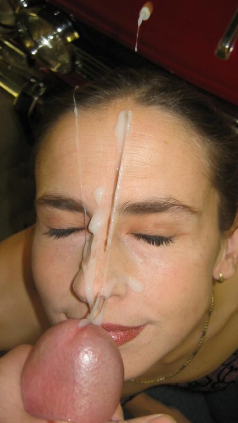 Home cumshots with a smile