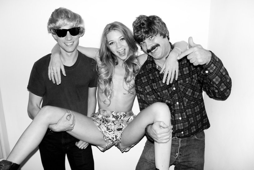 Shameless poses of naked beauties