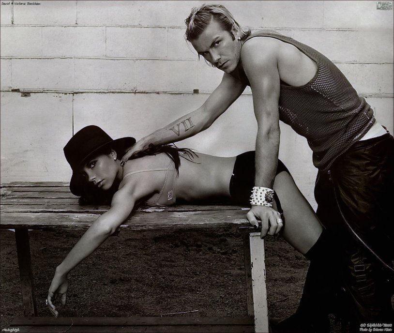 David and Victoria Beckham in his youth