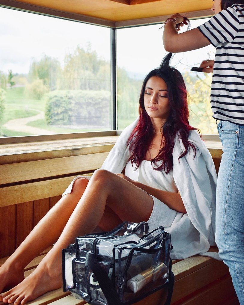 Delphine Wespiser in a swimsuit