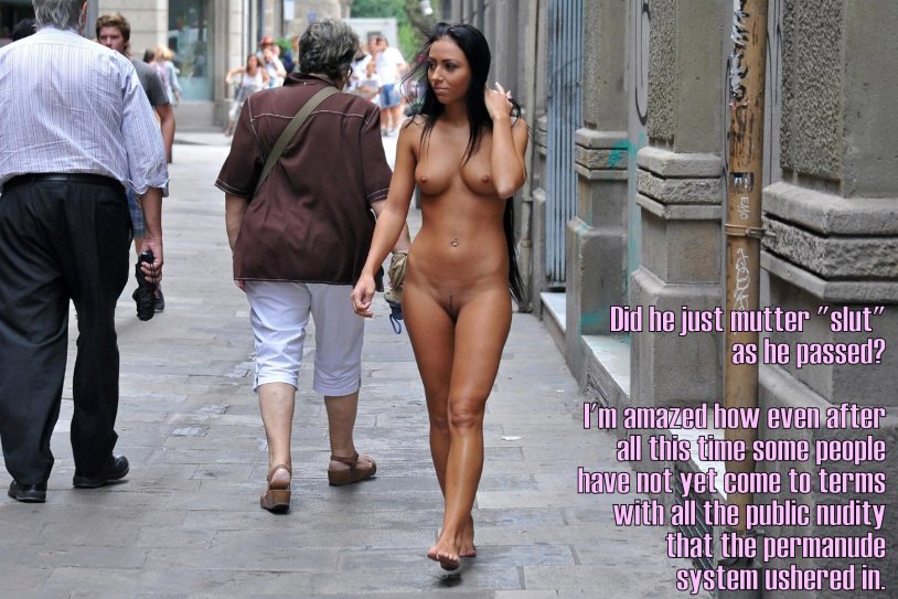 Wife undressed in public