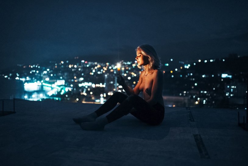 Without a swimsuit, private