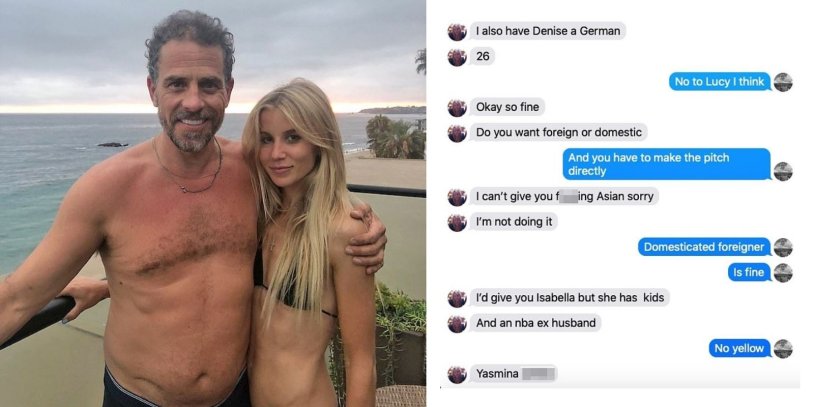 Biden's son Hunter Naked