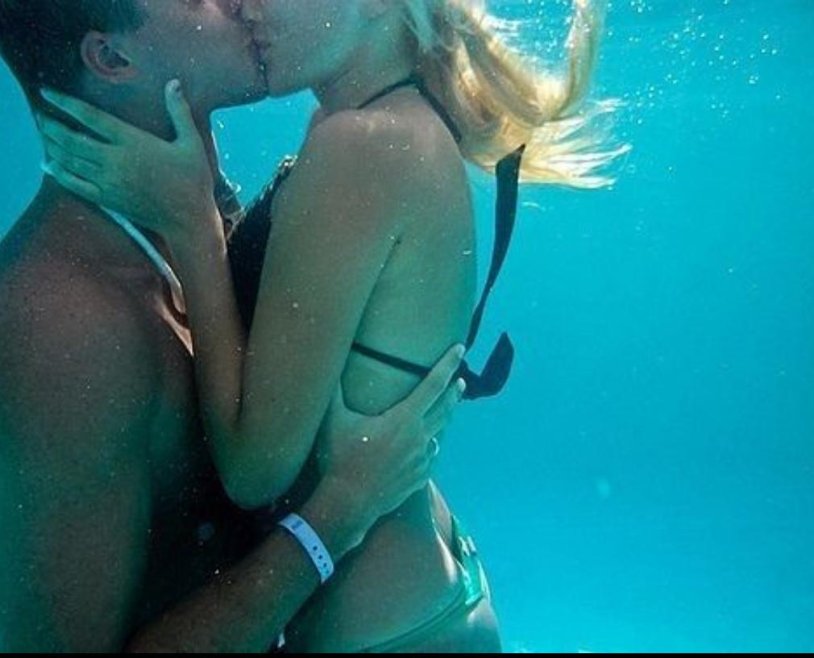Boy and girl in the pool