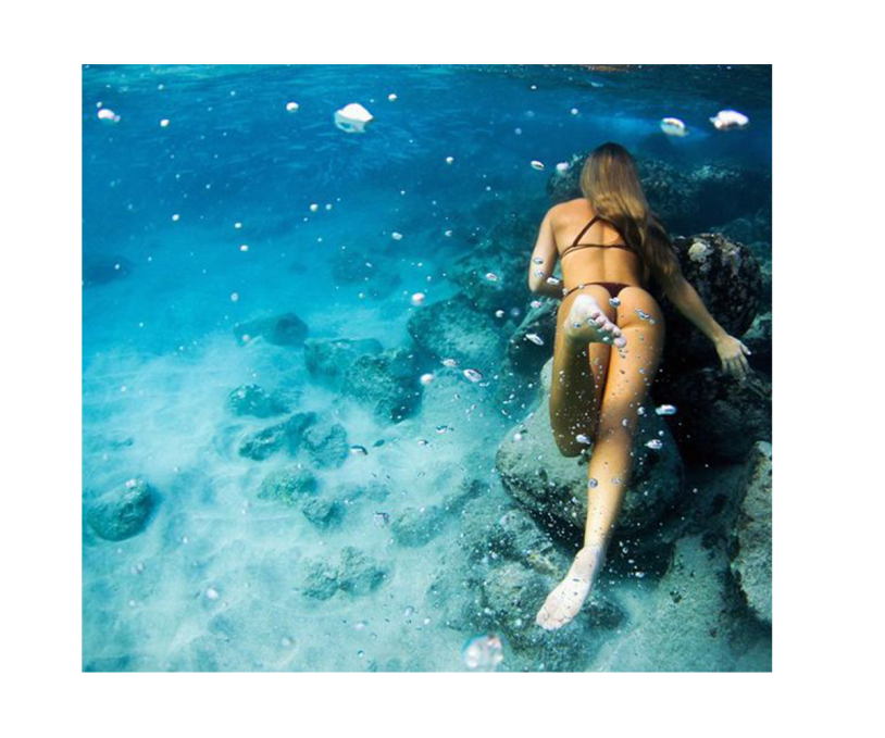 Bikini under water