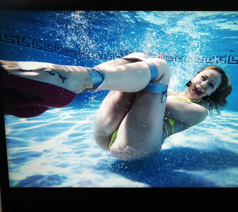 Bubbles Bubbles Underwater Pool Girl Breath Hold