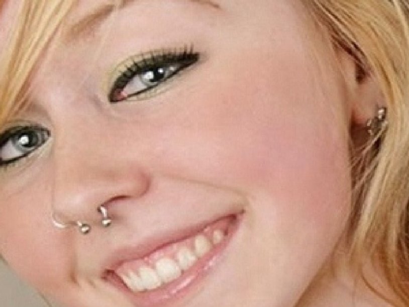 Beautiful girls with piercing in the nose