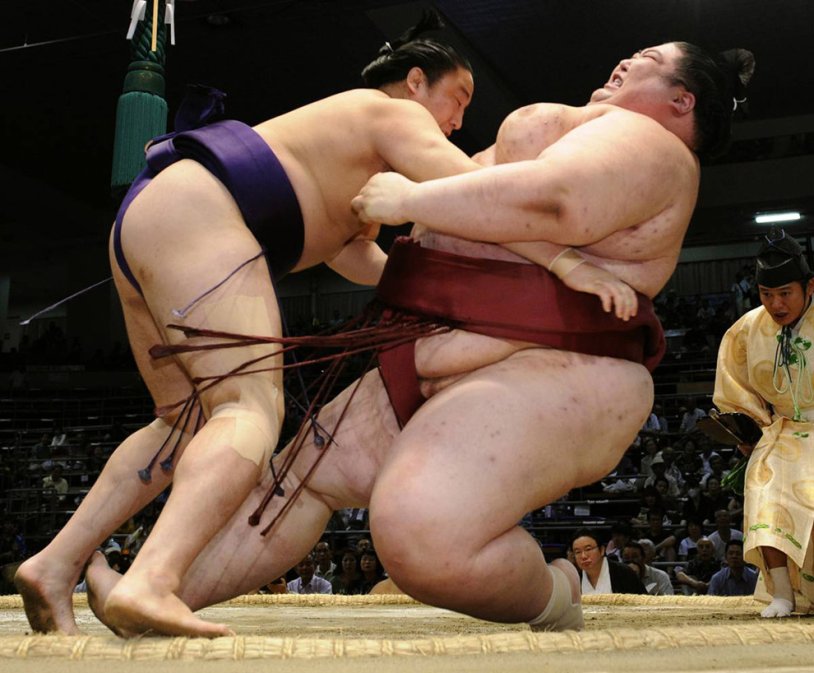 Sumo struggle of a woman
