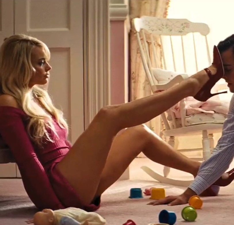 Wolf with Wall Street Scene with Margot