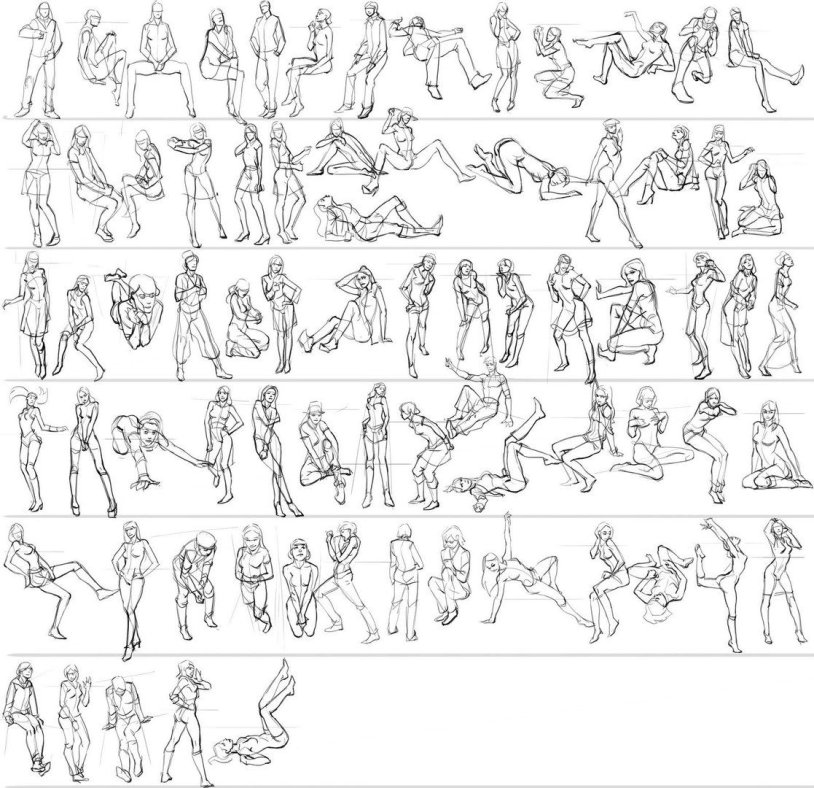 Erotic female poses reference