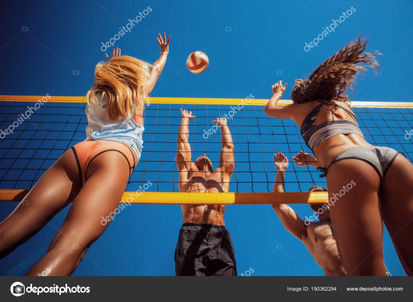 Volleyball players are large buttocks