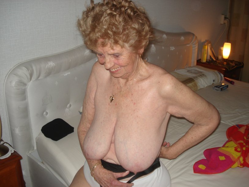 Old women Homemade breasts