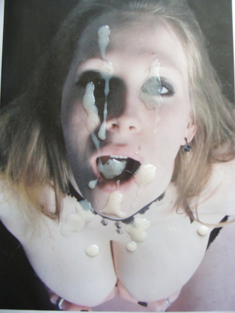 Open mouth of the girl Cum Tribute