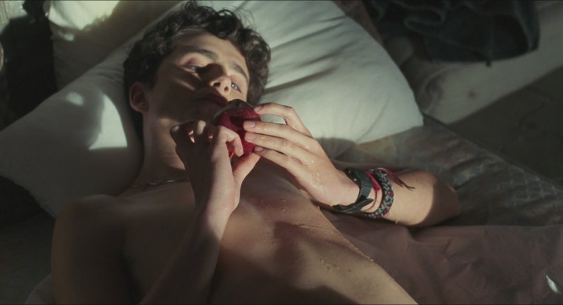 Call me by your name movie scene with peach