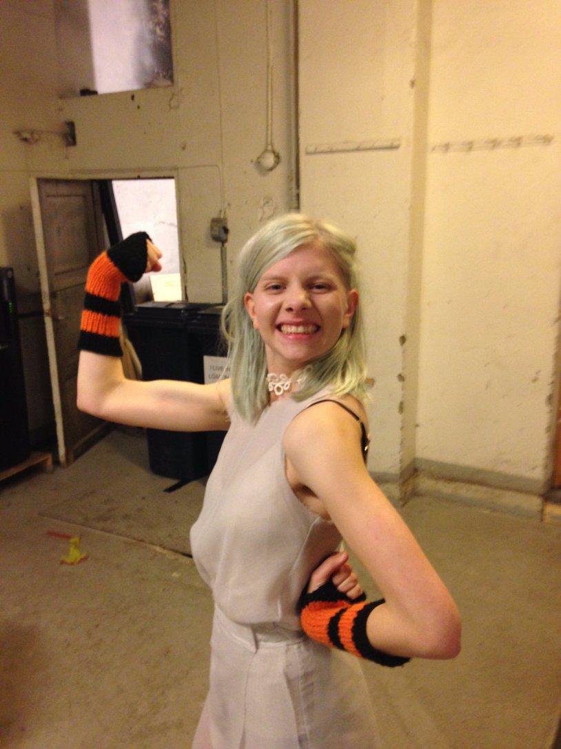 Aurora Aksnes in a swimsuit