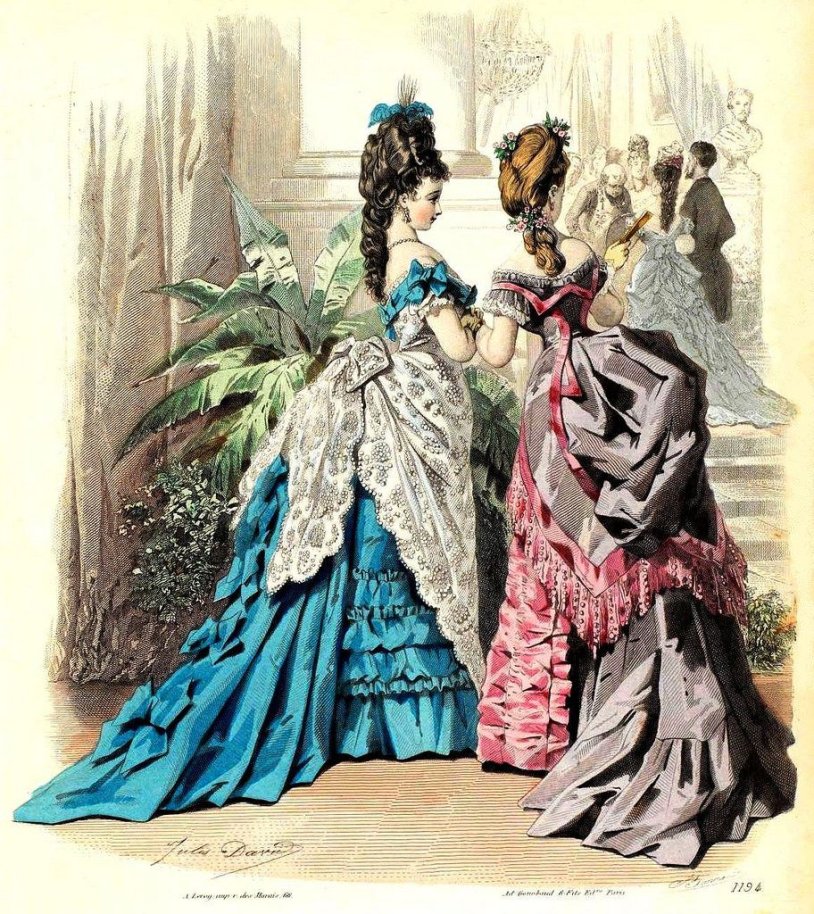 Vintage dresses of the 19th century Victorian dresses