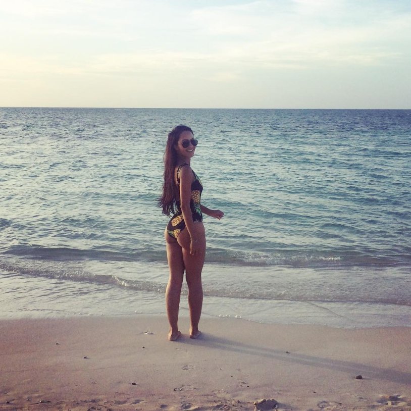 Tristin Mays in a swimsuit