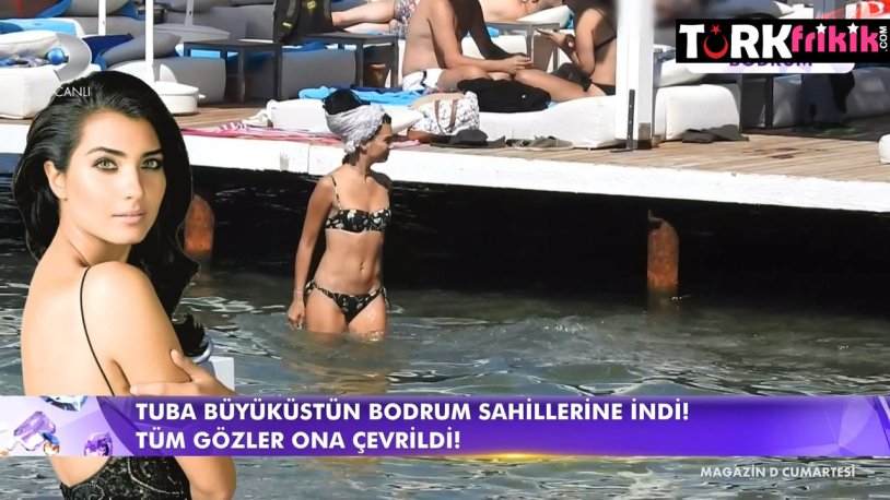 Tuba Buyukustun in a swimsuit