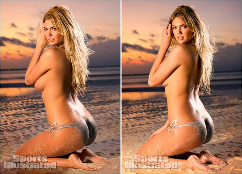 Naked Kate Apton on horseback