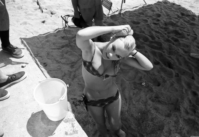 Brigitte Bardo in his youth swimsuit