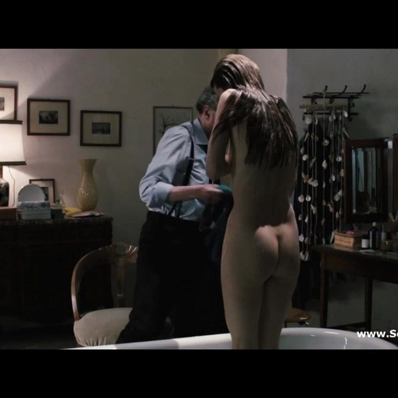 Sylvia Hux in a swimsuit