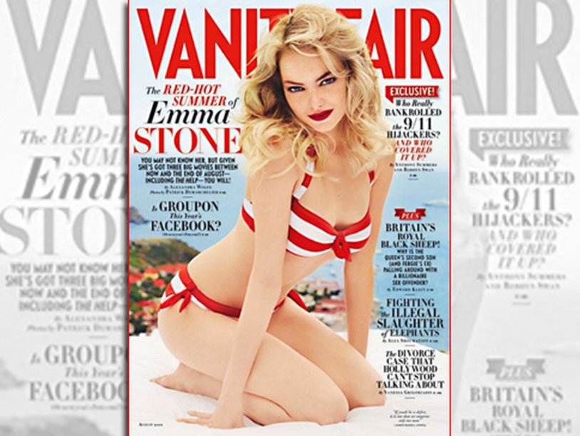 Emma Stone in underwear for the magazine