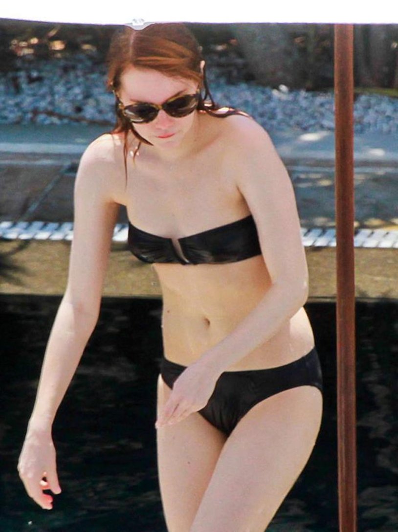 Emma Stone in underwear