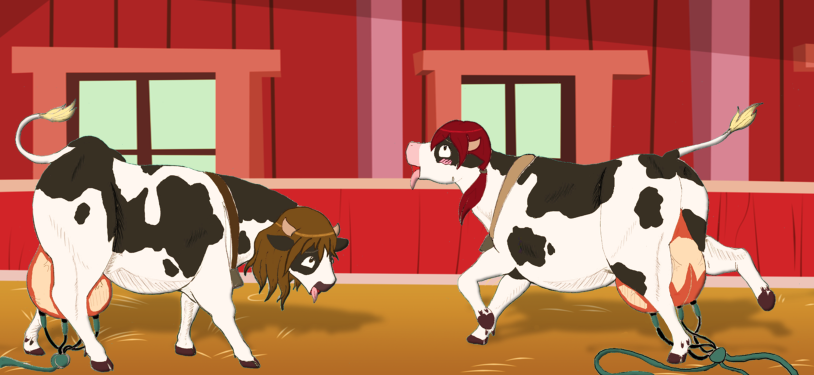 Transformation into a cow comic