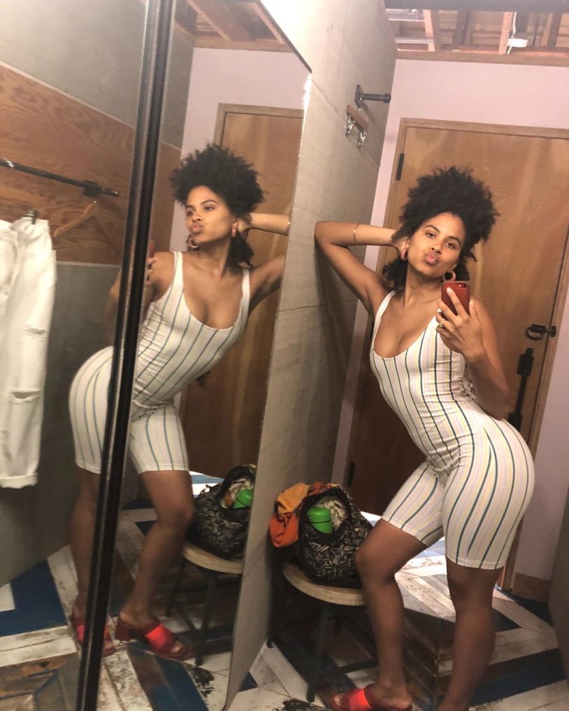 Zazie Beetz in a swimsuit