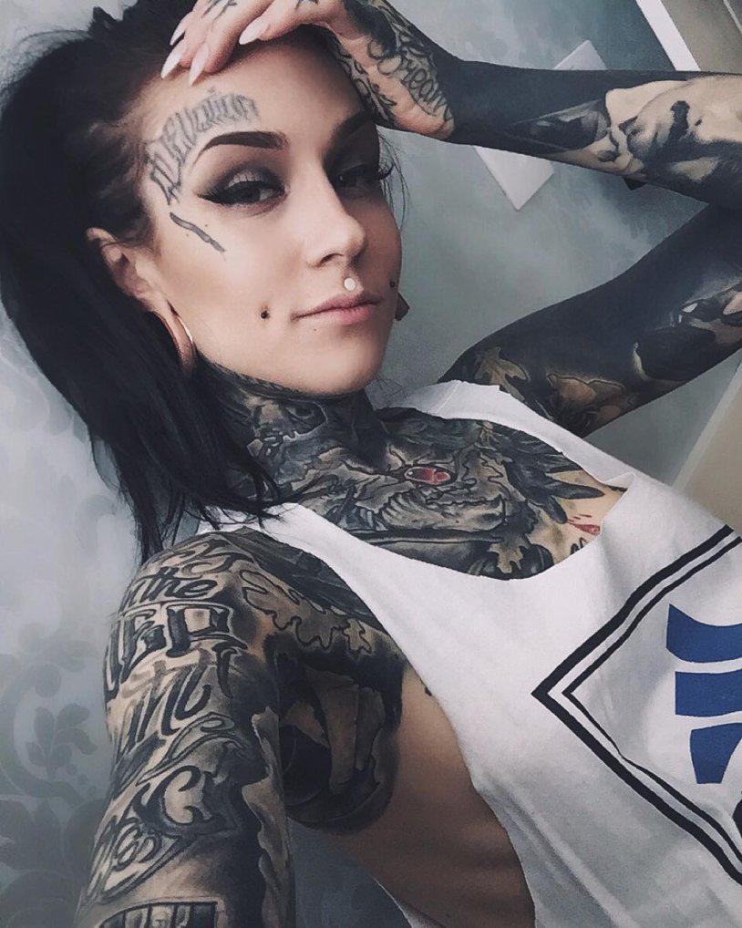 Tattoo model Monami Frost (Irena Straume)