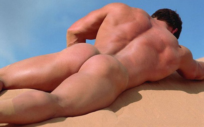 Beautiful naked male butt