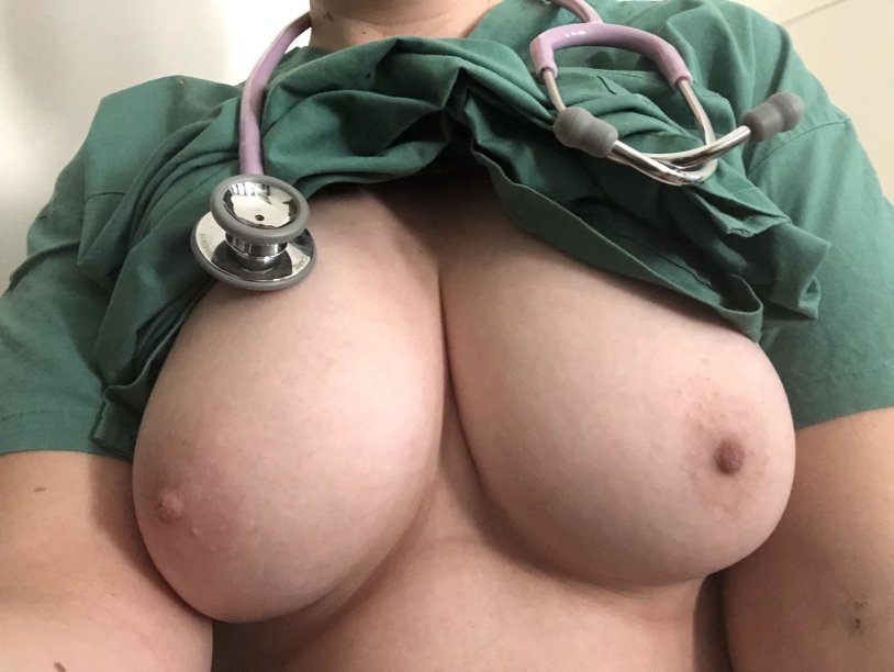 Sex Photo 22YR Old Busty Nurse Flashing at Work