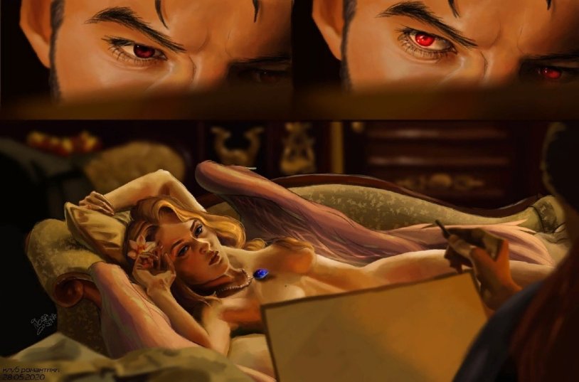 The teacher is on the table