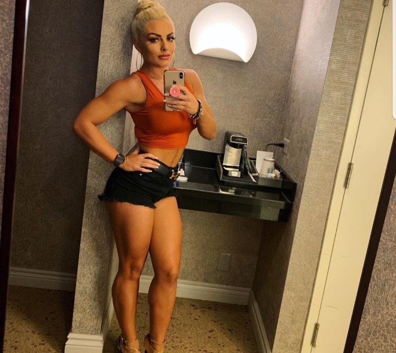 Mandy Rose in a dress