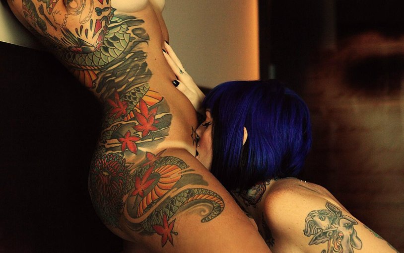 Naked beauties with piercing