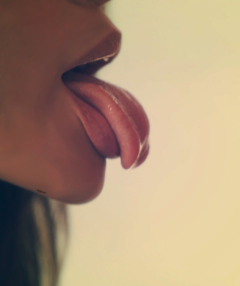 Large lips close -up