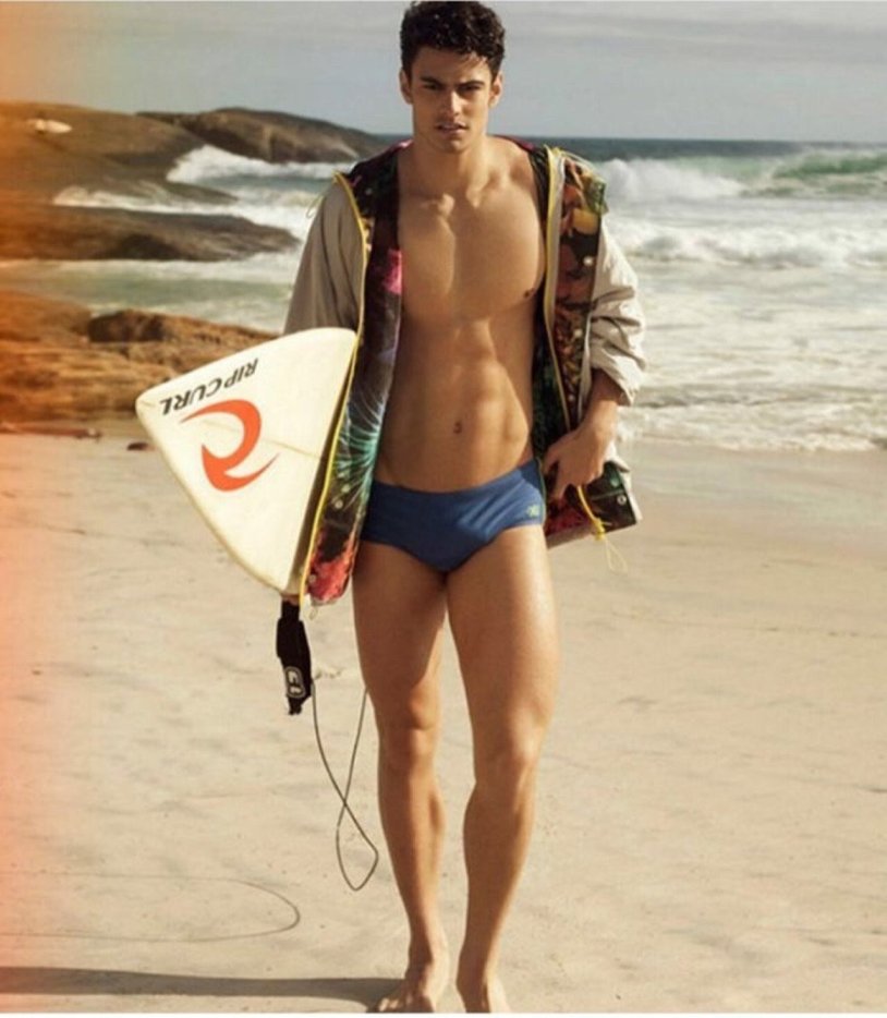 Naked body of a thin man