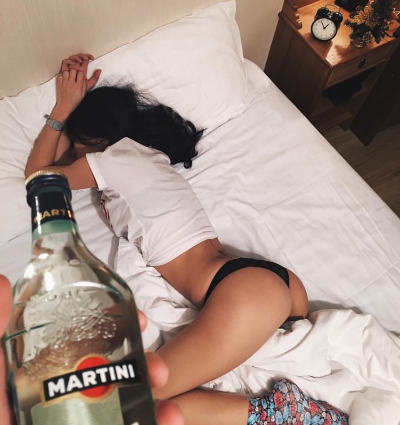 A beautiful drunk girl
