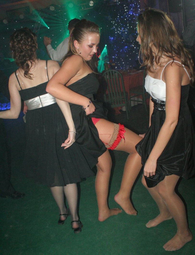 Funny women on a corporate party